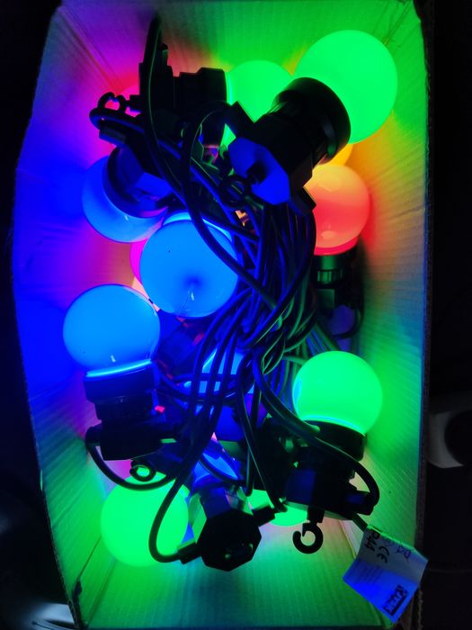 lampki ogrodowe L 6,65 m  W/20 żarówek - NOWE!