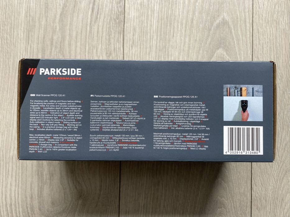 NOWY lokalizator detektor do kabli Parkside Performance PPOG 120 A1