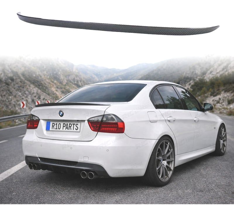 AILERON LIP SPOILER TRASEIRO BMW E90 LOOK M3 CARBONO