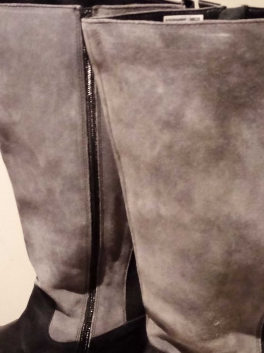 Botas altas SHEEGO XL cinza e preto 38