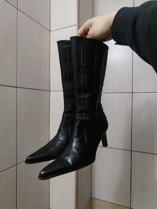buty  damskie 36 muszkieterki wiązane spiczaste na szpilce szpilki ele