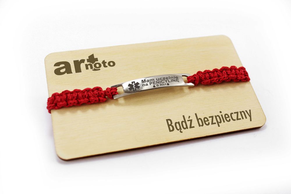 Bransoletka z grawerem indywidualnym PREZENT