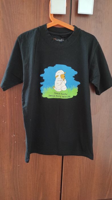 Koszulka czarna z napisem rozmiar S