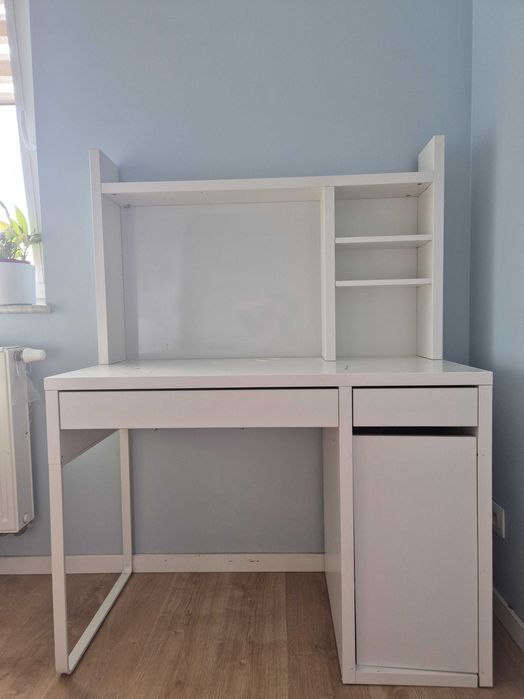Biurko Micke IKEA z nadstawką + mata gratis