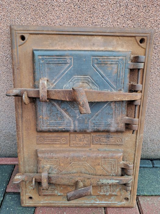 Drzwiczki do pieca wedzarni kominka żeliwne