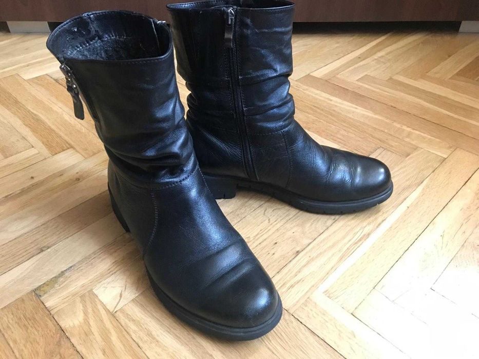 Buty zimowe, kozaki damskie czarne rozmiar 39