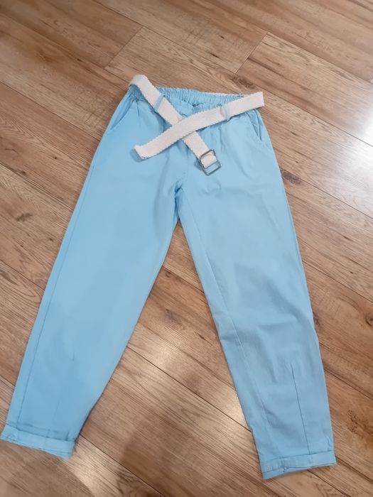 Spodnie M błękitne.