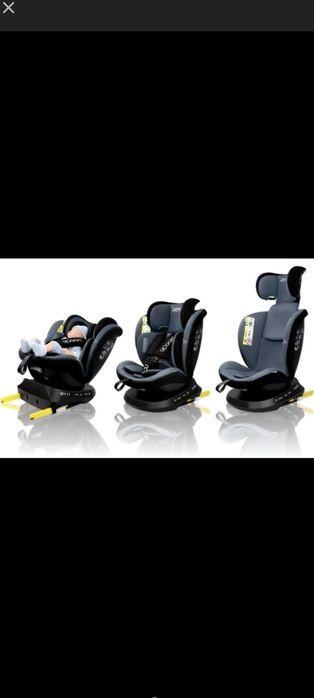 Fotelik samochodowy ISOFIX 360° 40-150 cm Nowoczesny design funkcjonalny