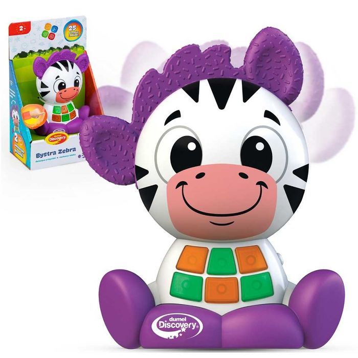 Dumel Discovery Interaktywny zwierzak Bystra Zebra DD50119