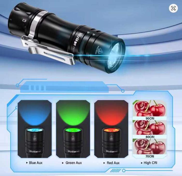 Ліхтар Wurkkos TS10 V2\EDC\Anduril 2.0\1400lm-90CRI\RGB\IP68\АКБ 14500