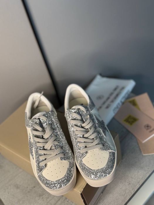 Кеди кеды голден гуз срібло кроссовки женские Golden goose