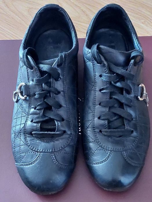 Кроссовки Dior Black Cannage