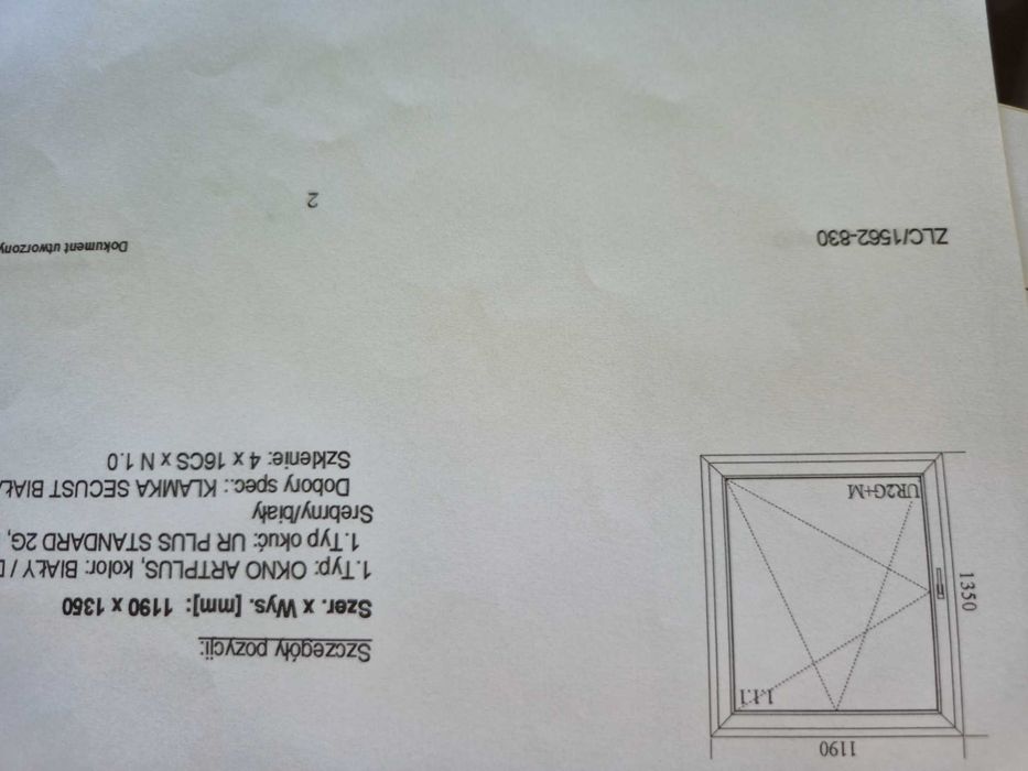 Okno + drzwi balkonowe dwuskrzydłowe REZERWACJA