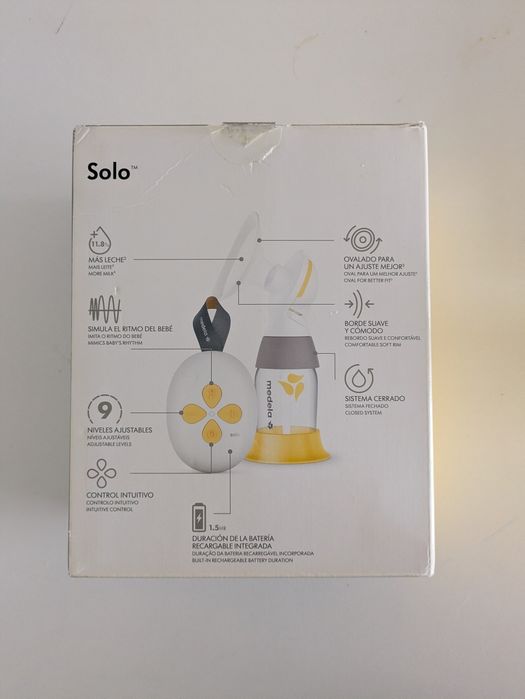 # Extractor de leite Medela Solo em caixa #