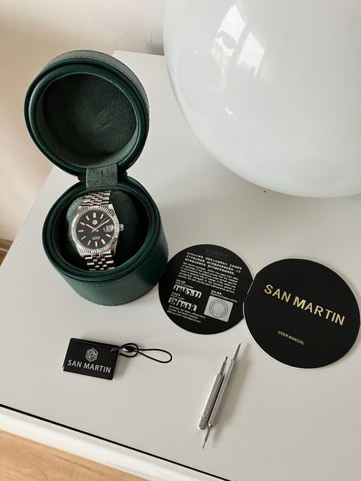 Zegarek San Martin 36.5mm Datejust jubilee szafir PT5000 automat 100M