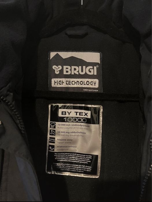 Damska kurtka narciarska/snowboard 10 000 brugi recco czarna zielona