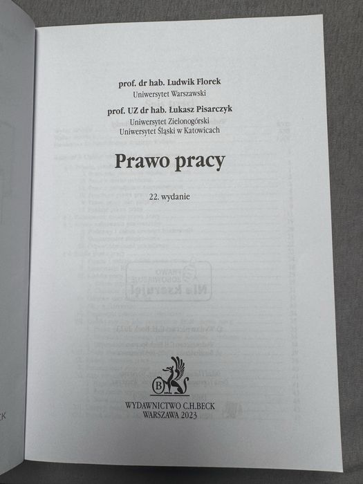 Prawo pracy L. Florek