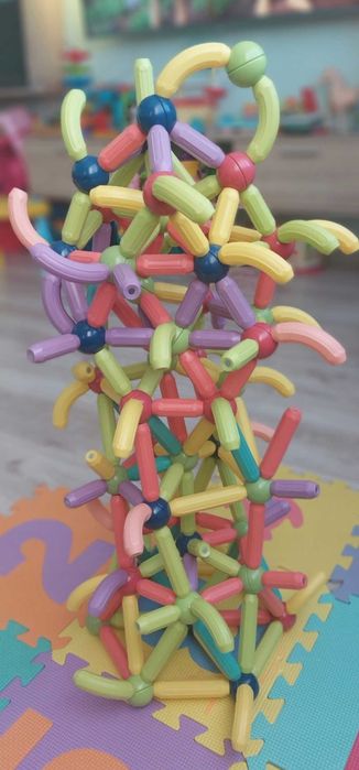 XXL Duże klocki Magnetyczne 3D 120 el Konstrukcyjne Dla Dzieci Prezent