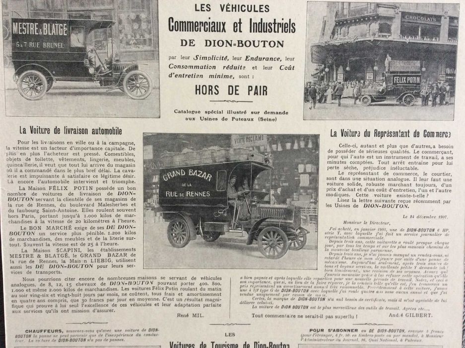 Publicidade francesa  de 1908