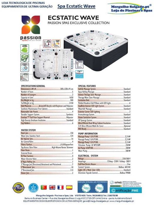 Spa Jacuzzi ESCTATIC WAVE - 14.145€ - Relaxamento absoluto