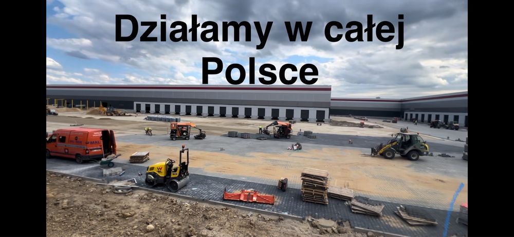 Maszynowe Układanie Kostki Brukowej Przemysłowej, Trimble 3D