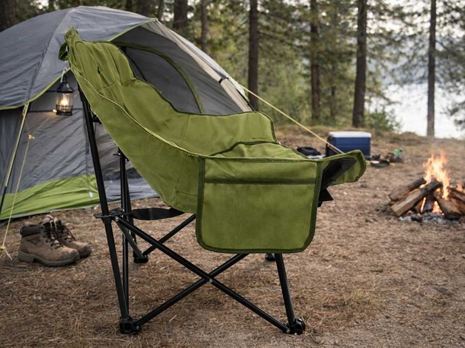 Krzesełko turystyczne składane mocne wygodne na ryby i camping