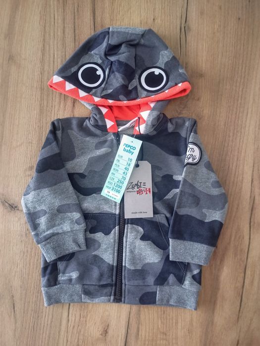 Bluza z suwakiem i kapturem