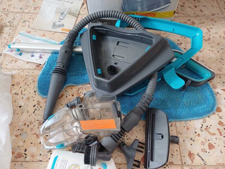 Limpador a Vapor / Vaporeta / Mopa a Vapor Vax (Rowenta) Steam Fresh Combi 2-em-1 S86-SF-C