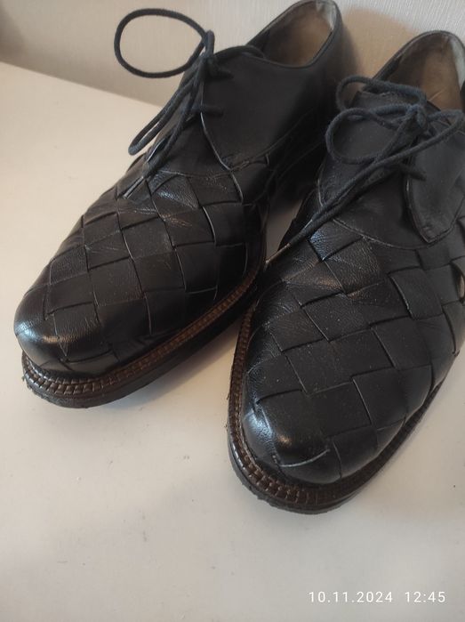 Шкіряні жіночі туфлі плетені кожаные женские туфли плетёные