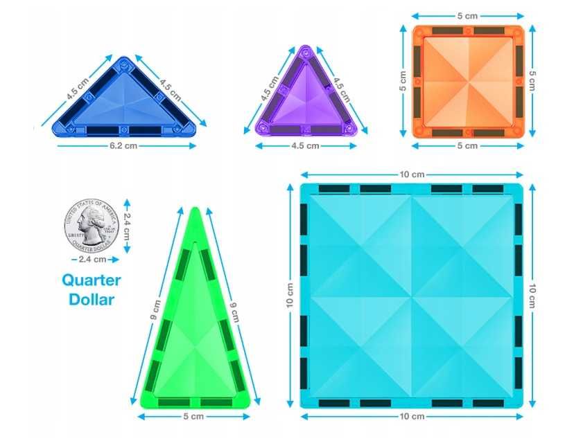 NOWE Klocki magnetyczne konstrukcyjne PICASSO TILES Mini 100 el. PTM100 ORYGINAŁ