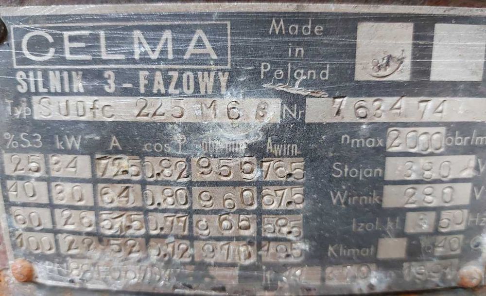 Silnik elektryczny pierścieniowy 90, 110, 120, 132, 160, 200kW Sue Sud