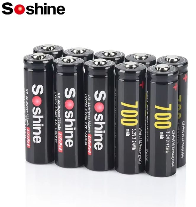Акумулятор Soshine 14500 LiFePO4 3.2V 700mAh (AA)