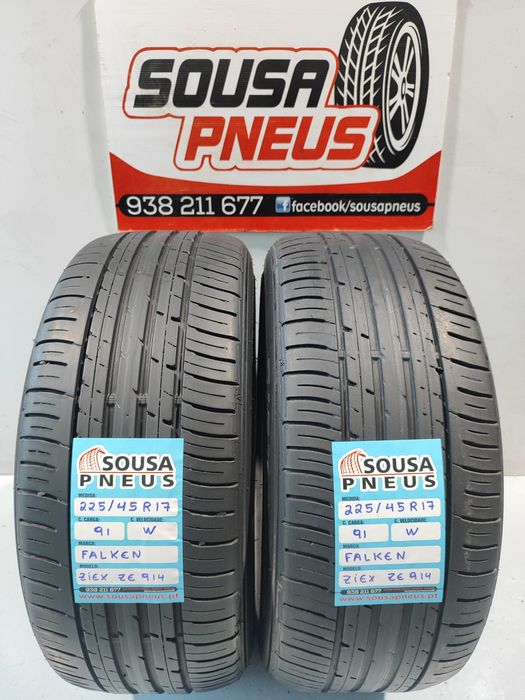 2 pneus semi novos 225-45R17 Falken - Oferta dos Portes