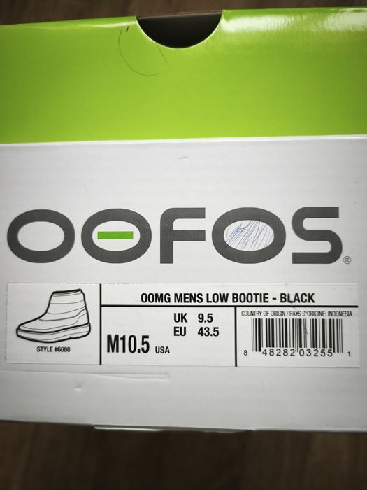 чоловічі черевики Oofos oomg 43,42 розмір