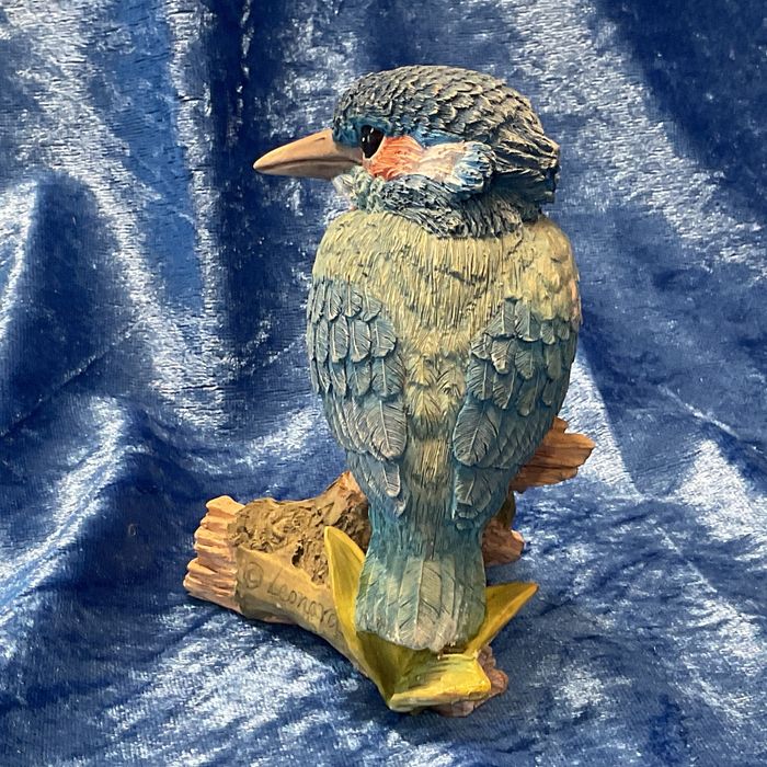 Ave guarda rio pintura manual 11cm