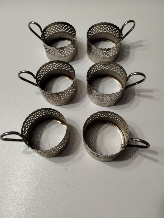 Koszyczki do szklanek komplet 6 sztuk lata PRL