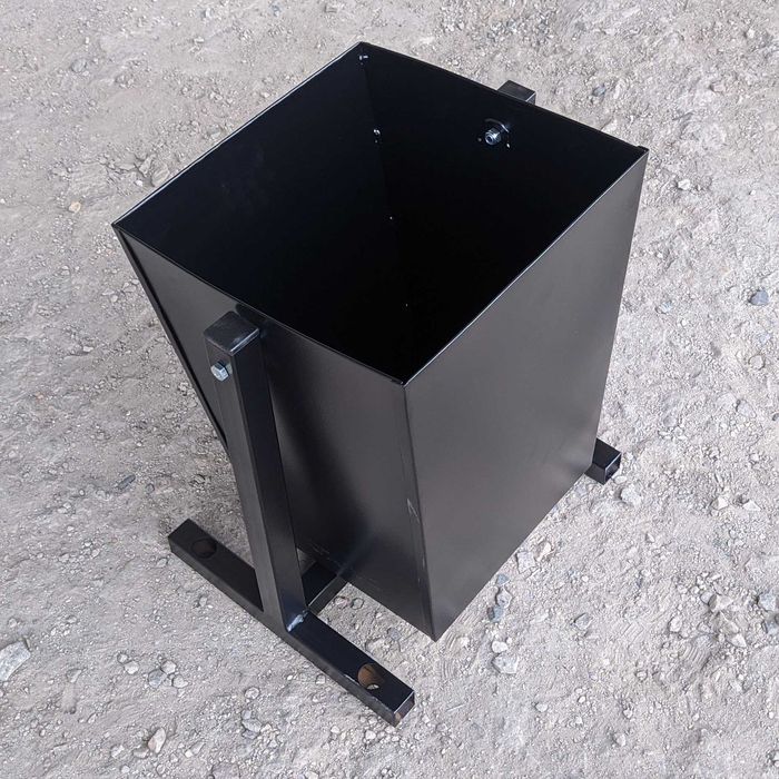 Урна для мусора, мусорка уличная квадратная переносная черная 27л