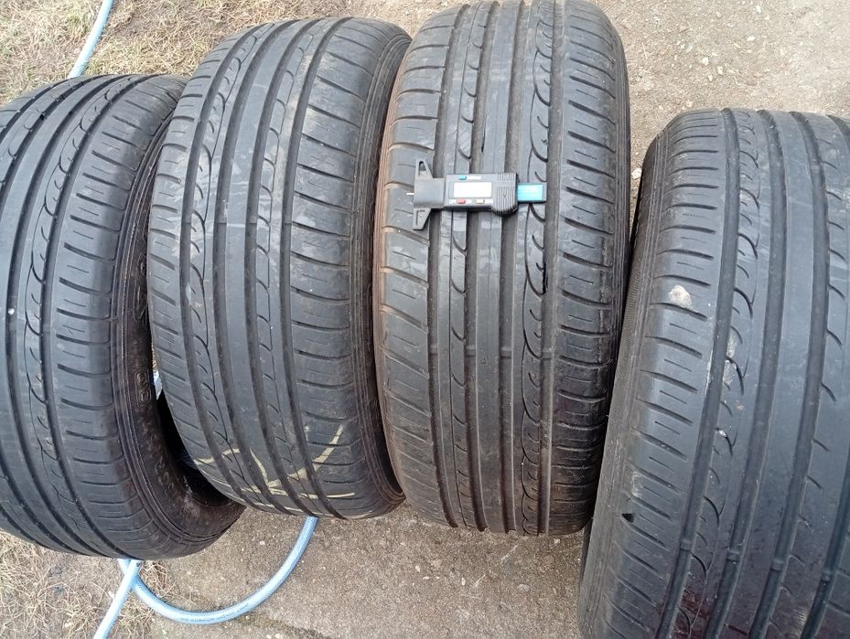 4x Opony letnie Dunlop 205 55 bierznik 16 6.7mm montaż