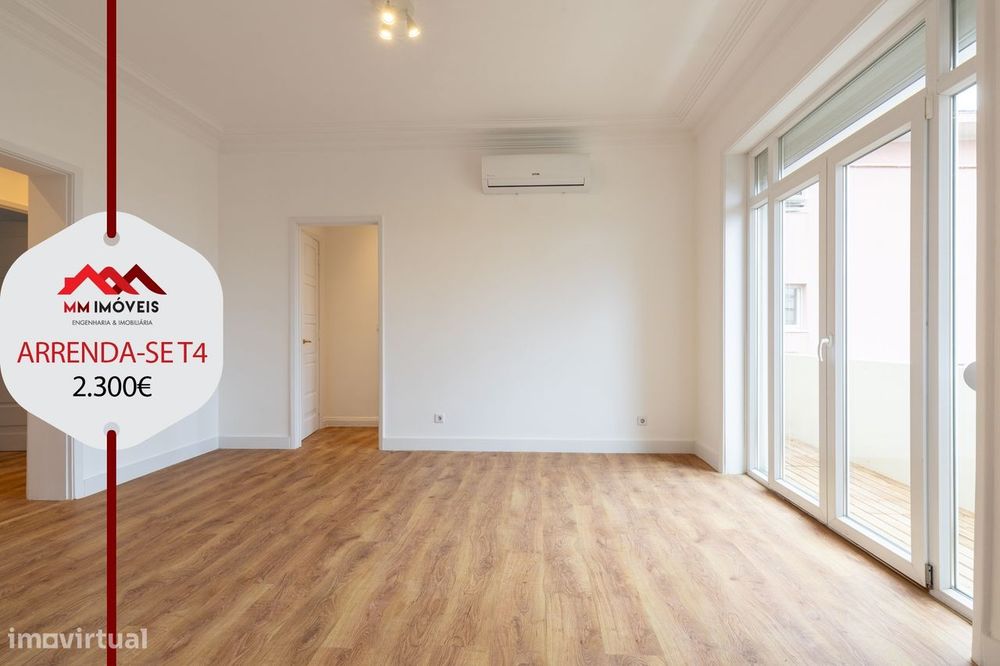 Apartamento T4 Renovado | Arrendamento | Jardim | Varanda | Garagem ||