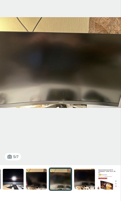 Monitor Gaming Curvo AOC 280HZ