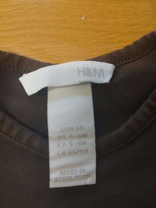 Bluzka niemowleca H&M rozmiar 68