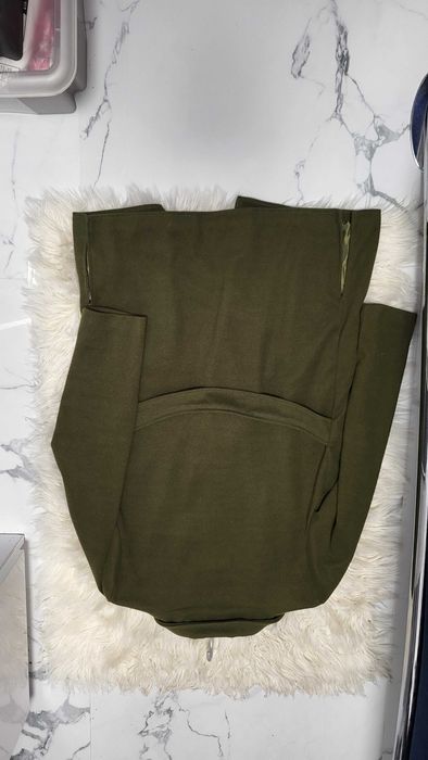 Płaszcz damski trencz zielony M