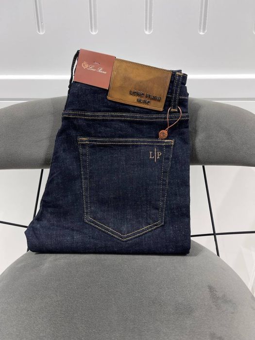 Джинси Loro Piana чоловічі темно-сині джинси лоро піана темно-сині