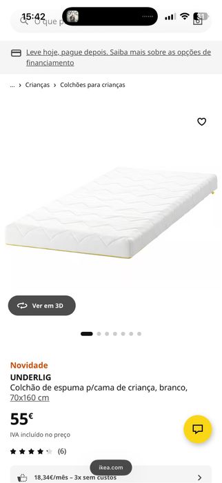 Cama com colchão