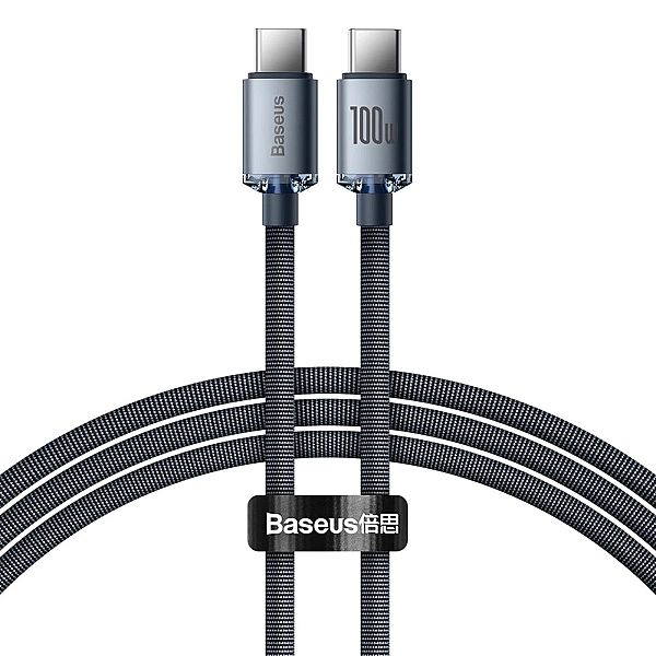 Kabel Baseus CAJY USB-C - USB-C PD 100W 5A 480Mb/s 1,2m - czarny