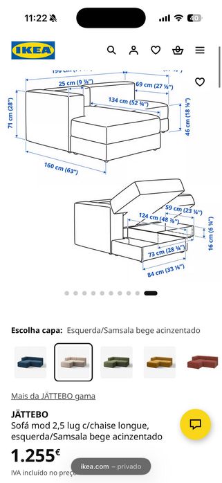 Sofá ikea Jattebo