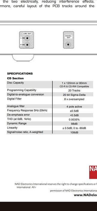 NAD c525ee CD 20 bit i Amplituner c720 Cena szok zestaw
