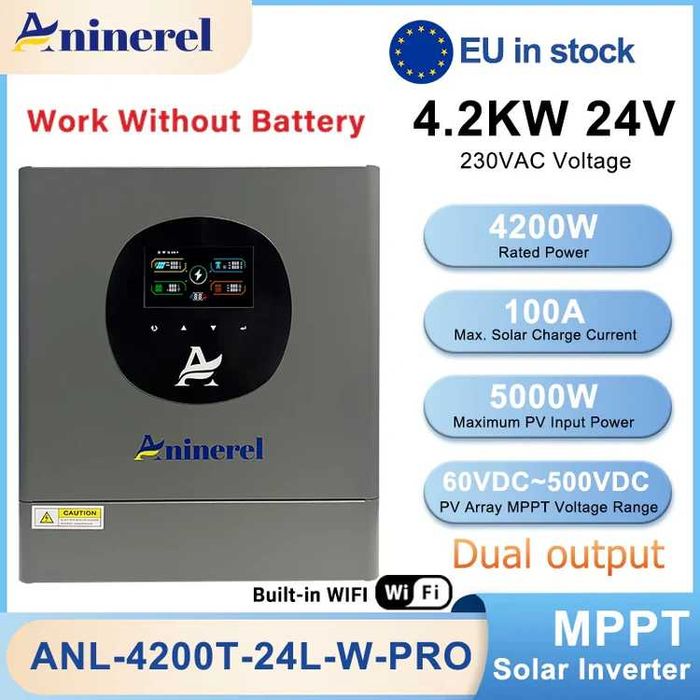 Гібридний Інвертор Aninerel 4200W 24v 80A