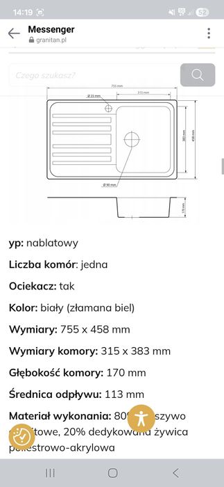 Zlewozmywak Granitowy