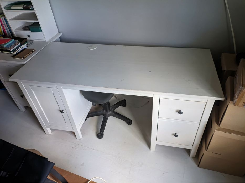 Biurko i nadstawka Hemnes Ikea